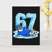 ペンギンサッカー67 アイススライド 面白いウィンタースポーツ カード (黄色い花)