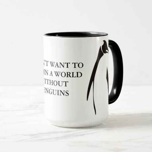 ペンギンサポートコーヒーマグ(15オンス) マグカップ (正面右)