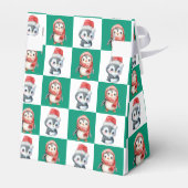 ペンギンサンタウォーターカラーメリークリスマスパターン フェイバーボックス (裏面サイド)