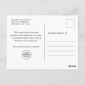 ペンギンサンタハットクリスマスグリーティ企業のング ポストカード (裏面)