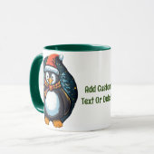 ペンギンサンタハットスカーフクリスマスファミリーマッチング マグカップ (正面左)