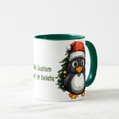 ペンギンサンタハットメリークリスマスファミリーマッチング マグカップ (正面右)