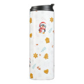 ペンギンサンタハッピーメリークリスマスツリーパターン タンブラー (回転左)