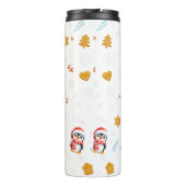ペンギンサンタハッピーメリークリスマスツリーパターン タンブラー (裏面)