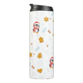 ペンギンサンタハッピーメリークリスマスツリーパターン タンブラー (回転右)