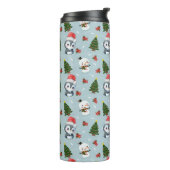 ペンギンサンタハッピーメリークリスマスツリーパターン タンブラー (回転左)