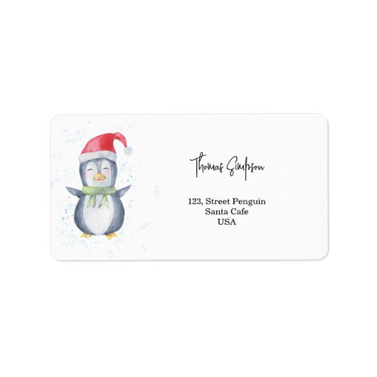 ペンギンサンタ ラベル (正面)
