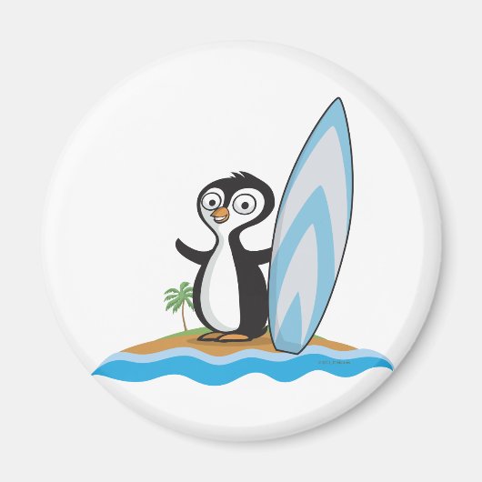 ペンギンサーファー マグネット (正面)