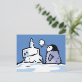 ペンギンシック誕生日ポストカード ポストカード (スタンド正面)