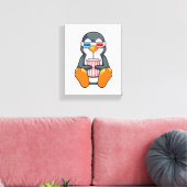 ペンギンシネマグラス飲みカップ キャンバスプリント (インサイチュ (リビング))