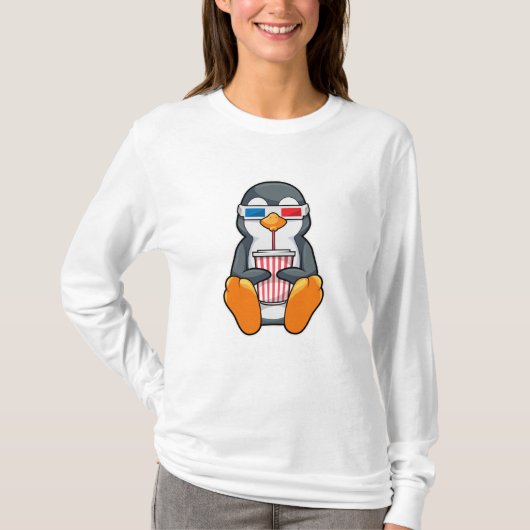 ペンギンシネマグラス飲みカップ Tシャツ (正面)