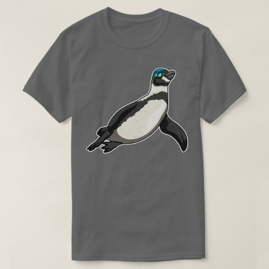 ペンギンスイミングゴーグル Tシャツ (デザイン正面)