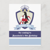 ペンギンスイムクラブキッズサマー誕生日サンキュー ポストカード (正面)