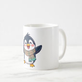 ペンギンスカーフおもしろいTシャツ コーヒーマグカップ (正面右)