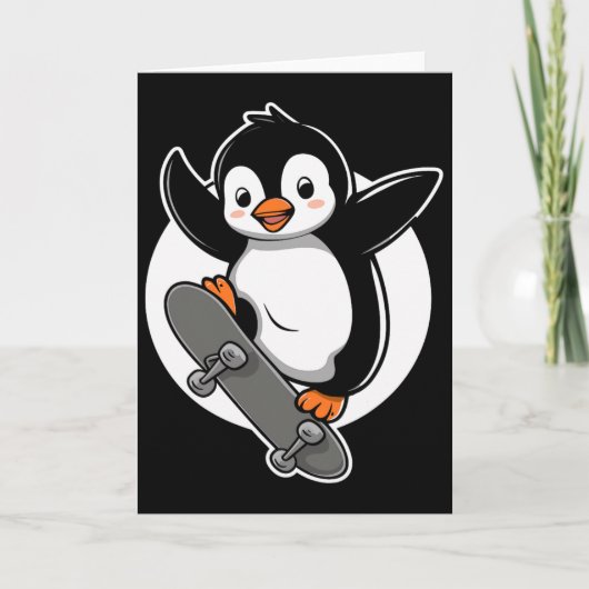 ペンギンスケーター スケートボード スケートボーディング スケート カード (正面)