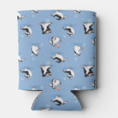 ペンギンスケートで滑る模様 缶クーラー (裏面)