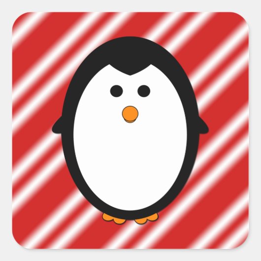 ペンギンストライプ スクエアシール (正面)