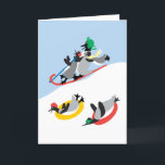 ペンギンスライドカスタムカード シーズンカード<br><div class="desc">単純なおもしろいだ！ペンギンの雪のイメージ。愛らしい！オリジナルデザインアーティストのダグダーツはとてもお洒落楽しくて嬉しい。このカードはカスタマイズ使える内側の挨拶は好きなように変えることができる。</div>