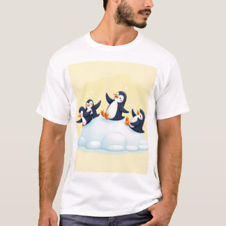 ペンギンスライドTシャツデザイン Tシャツ