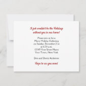 ペンギンズウィンターシーンホリデイクリスマスパーティー  招待状 (裏面)