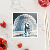 ペンギンズスロー踊りバイイグルー スタンダードカクテルナプキン (インサイチュ)