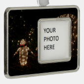 ペンギンズホリデーライトディスプレイ シルバープレートフレームオーナメント (右)