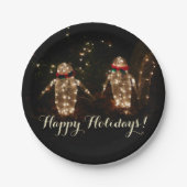 ペンギンズホリデーライトディスプレイ ペーパープレート (正面)
