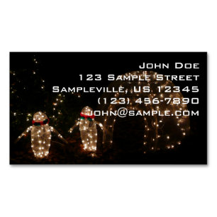 ペンギンズホリデーライトディスプレイ マグネット名刺