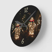 ペンギンズホリデーライトディスプレイ ラウンド壁時計 (傾斜)