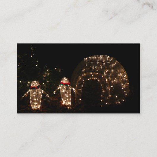 ペンギンズホリデーライトディスプレイ 名刺 (裏面)