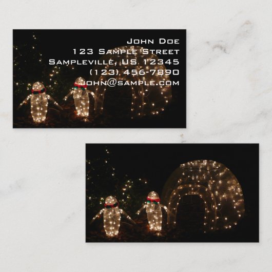 ペンギンズホリデーライトディスプレイ 名刺 (正面/裏面)