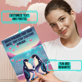 ペンギンズメイトフォーライフフィアンセ/ガールフレンド誕生日 カード