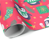 ペンギンズラッピング紙 ラッピングペーパー (ロールコーナー)