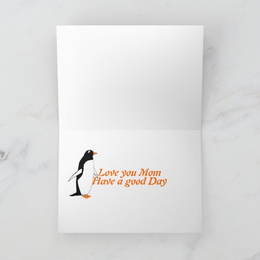 ペンギンズ誕生日カードマム カード (内部)