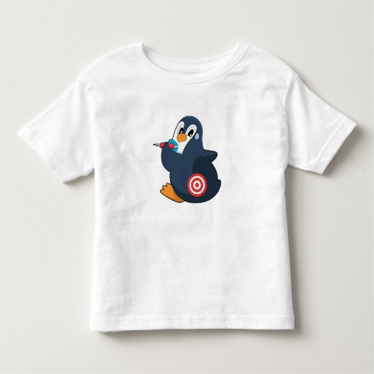 ペンギンダーツダーツダーツボード トドラーTシャツ (正面)