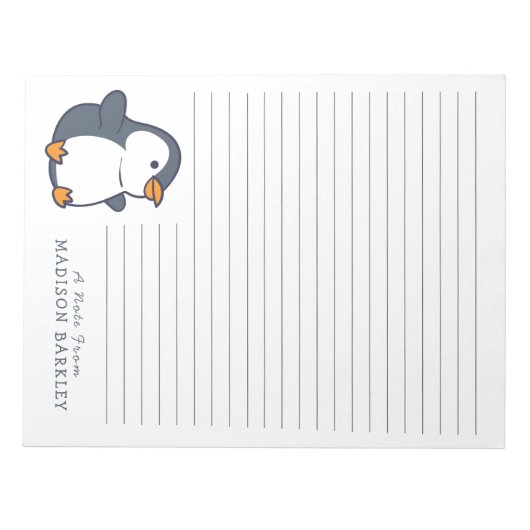 ペンギンチャイルズパーソナル静止用メモ帳 ノートパッド (正面)