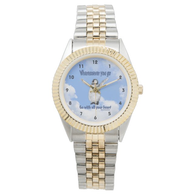 ペンギンチャウスアティートメント引用文 感動的 腕時計 (正面)