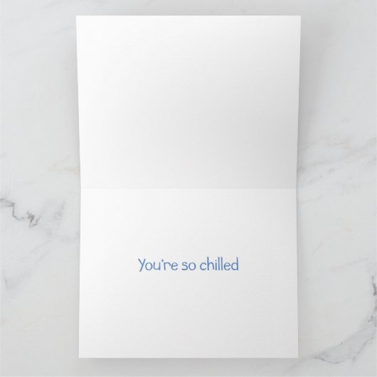 ペンギンチヨコ雪の深いグリーティングカード カード (内部)