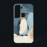 ペンギンチルピークスフォンケース SAMSUNG GALAXY S22ケース<br><div class="desc">孤独なペンギンが氷の峰の上に立ち、清潔で穏やかなイラストレーションで、冬の野生生物を生き生きと愛する人に最適よくはしゃぐである。</div>