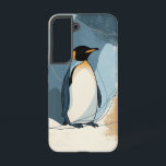 ペンギンチルピークスフォンケース SAMSUNG GALAXY S22ケース<br><div class="desc">孤独なペンギンが氷の峰の上に立ち、清潔で穏やかなイラストレーションで、冬の野生生物を生き生きと愛する人に最適よくはしゃぐである。</div>