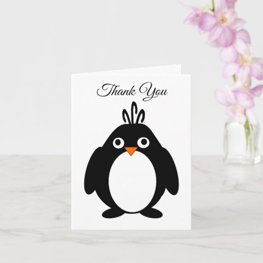 ペンギンデザインありがとう カード (蘭)
