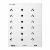 ペンギンデザイン住所 シール (フルシート)