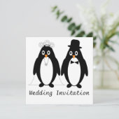 ペンギンデザイン結婚式招待状 招待状 (スタンド正面)
