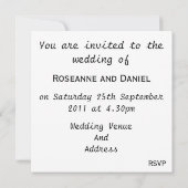 ペンギンデザイン結婚式招待状 招待状 (裏面)