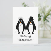 ペンギンデザイン結婚披露宴 エンクロージャーカード (スタンド正面)