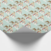 ペンギントナディアノースポールクリスマスホリデー ラッピングペーパー (角)