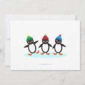 ペンギントリオボーイズアイススケートで滑る誕生パーティー 招待状 (裏面)