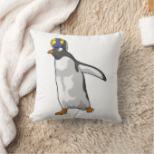 ペンギンハンドボール選手ハンドボール クッション (ブランケット)