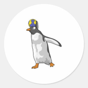 ペンギンハンドボール選手ハンドボール ラウンドシール