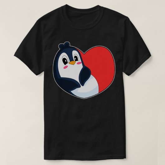ペンギンハート Tシャツ (デザイン正面)